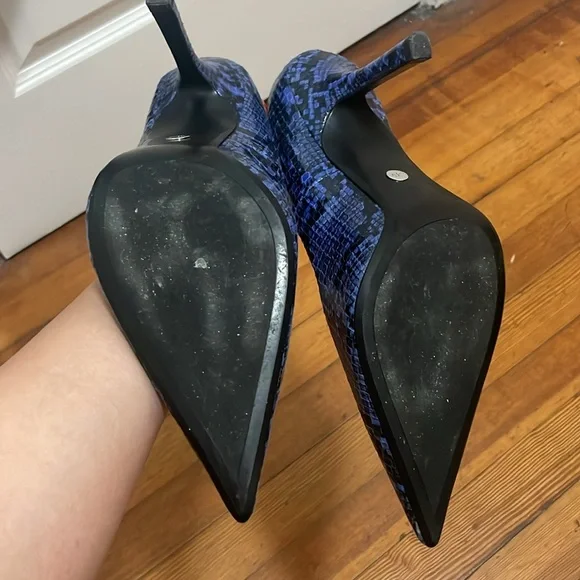 Zara cobalt blue Python heels - Picture 7 of 8